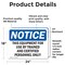Signmission This Equipment For Use By Trained And Certified, 24 in W x Rectangle, Vinyl Decal OS-2PACK-NS-D-1824-L-18611 - alternate 4